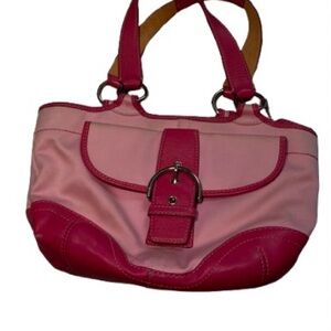 Coach | Pink Two-Tone Buckle Shoulder Bag